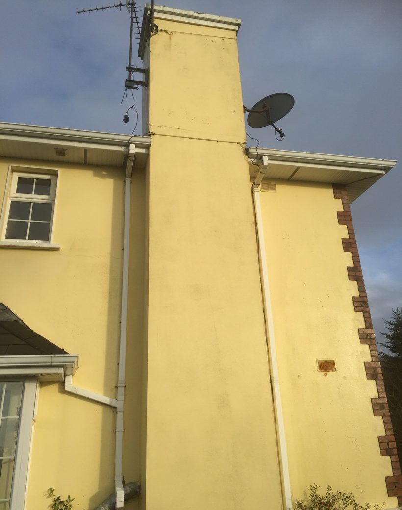 Faha Court Chimney relined and re-plastered