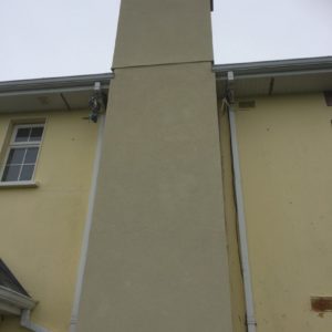 Finished View of Chimeney Chimney after relined and re-plastered