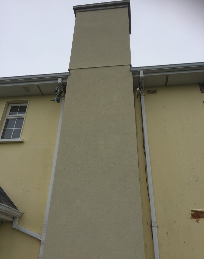 Finished View of Chimeney Chimney after relined and re-plastered